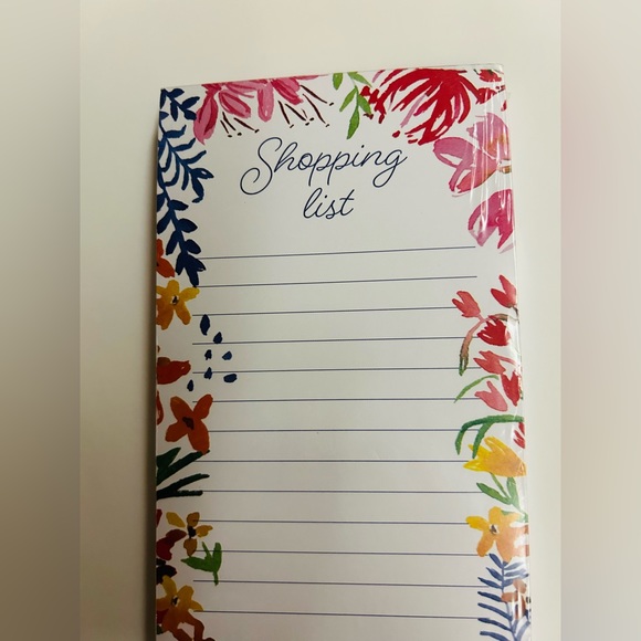 New Long Notepad “Shopping List” Floral Design all around Border made in Vietnam - Picture 3 of 8